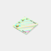 Post-it® L'abeille personnalisée heureuse (Incliné)