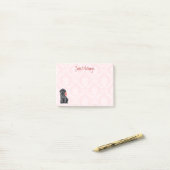 Post-it® Laboratoire de noir de rose de Valentine (Sur un bureau)