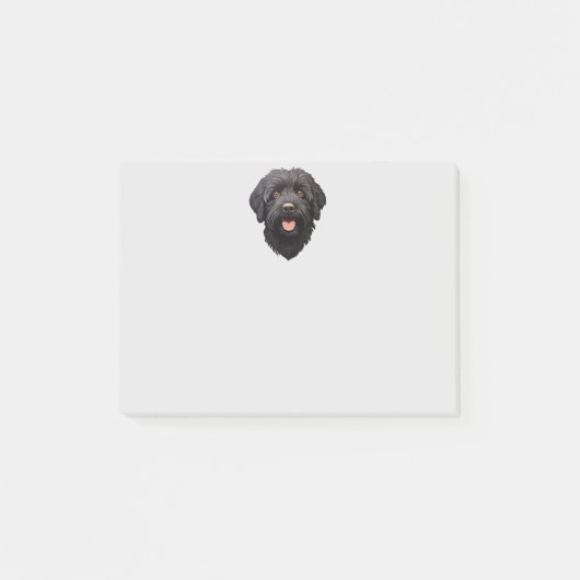 Post-it® Labradoodle Chien noir (Devant)