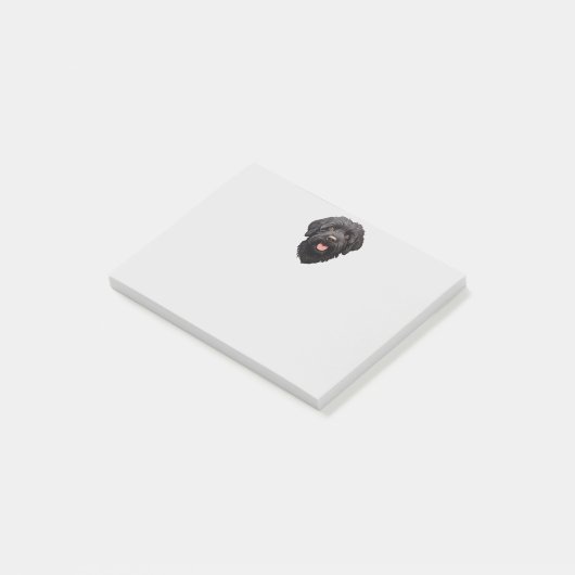 Post-it® Labradoodle Chien noir (Incliné)