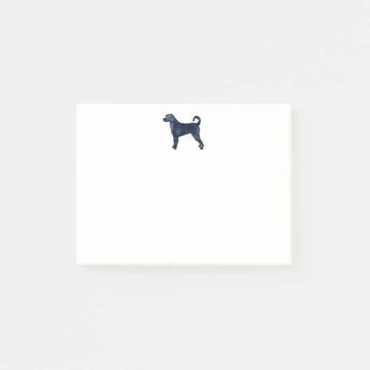 Post-it® Labradoodle Chien race Silhouette Aquarelle noire (Devant)