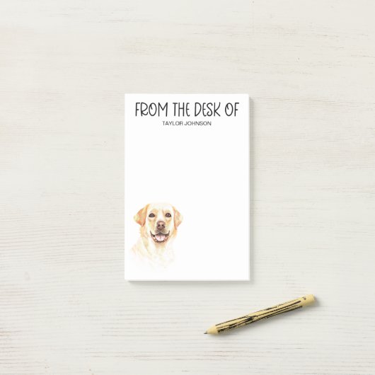 Post-it® Labrador Lover (Sur un bureau)