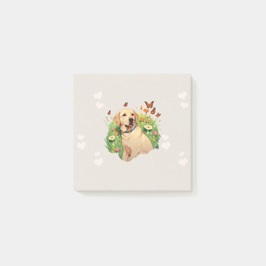 Post-it® Labrador Retriever avec papillons (Devant)