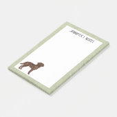 Post-it® Labrador Retriever Labrador Chocolat Nom Personnal (Incliné)