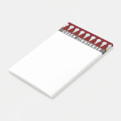 Post-it® Lacrosse Sports Personnalisé Maroon Post-It Notes (Incliné)