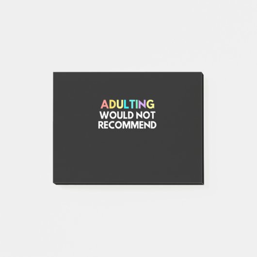 Post-it® L'Adulte Ne Recommanderait Pas (Devant)