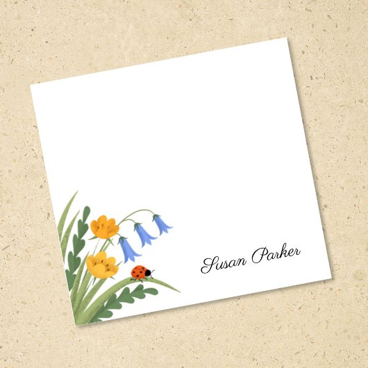 Post-it® Ladybug floral Bluebells Buttercup Stick