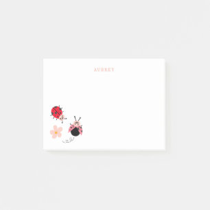 Post-it® Ladybugs et fleurs