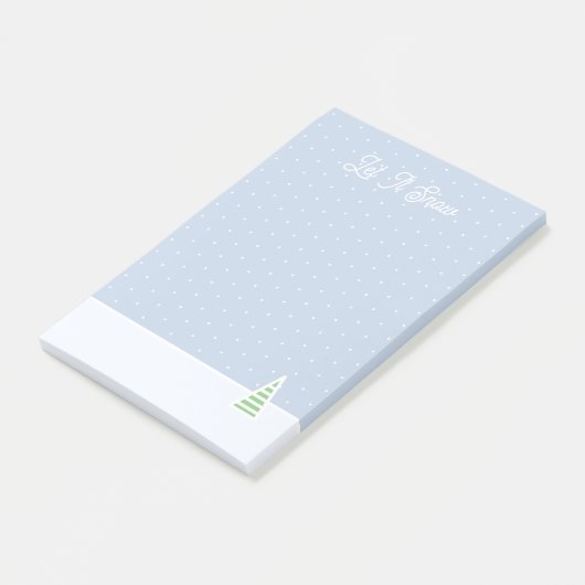 Post-it® Laisser neiger un arbre d'hiver minuscule Ice Blue (Incliné)