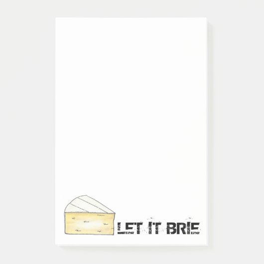 Post-it® LAISSEZ-LE BRIE (BE) Drôle Fromage Wedge Chef de c (Devant)