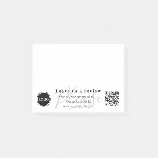 Post-it® Laissez-nous un commentaire | Code QR Carte de vis (Devant)