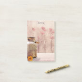 Post-it® Lait rustique peut style rustique sur bois (Sur un bureau)