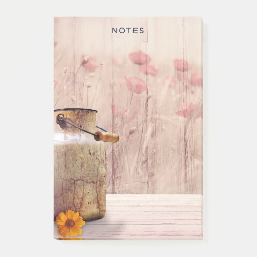 Post-it® Lait rustique peut style rustique sur bois (Devant)