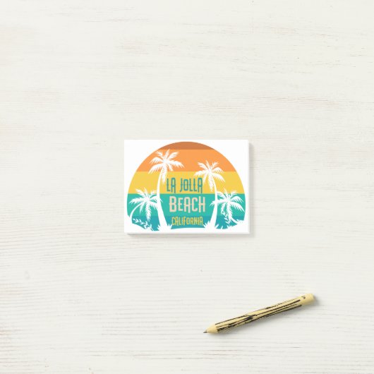 Post-it® LaJolla Beach Retro (Sur un bureau)