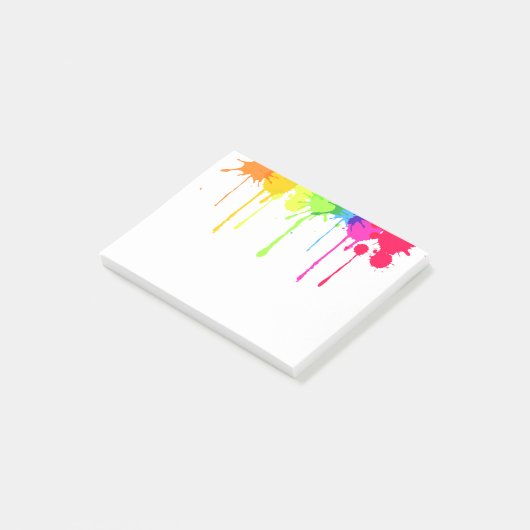 Post-it® Lala 585; Peindre Le Splatter Pose Son. (Incliné)