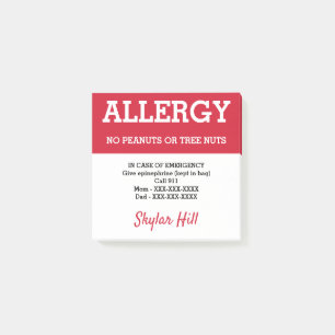 Post-it® L'alerte d'allergie alimentaire a personnalisé le