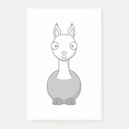 Post-it® Lama adorable de bande dessinée (Devant)