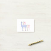 Post-it® Lama d'arc-en-ciel (Sur un bureau)