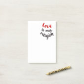 Post-it® L'amour est ma religion (Sur un bureau)