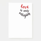 Post-it® L'amour est ma religion (Devant)