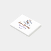 Post-it® L'amour se prépare douche de mariée marron bleu aj (Incliné)