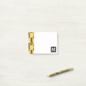 Post-it® L'ananas zigzague monogramme de | (Sur un bureau)