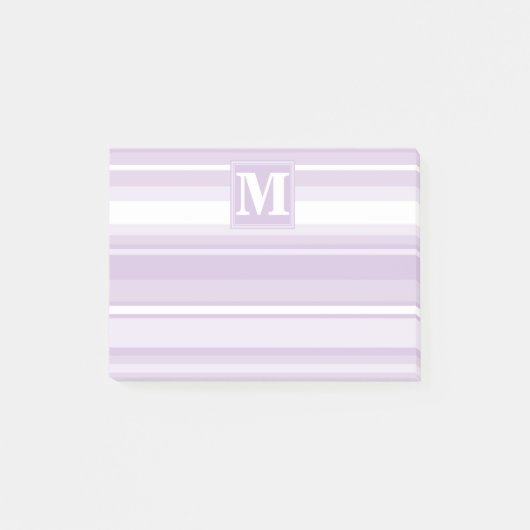 Post-it® Landes violettes de chardon monogramme (Devant)