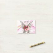 Post-it® L'ange de coeur de Yin Yang s'envole l'aquarelle (Sur un bureau)