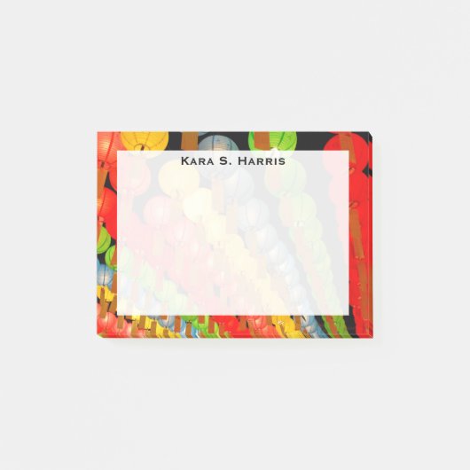 Post-it® Lanternes Monogramme Feng Shui Jaune Rouge Vert Bl (Devant)