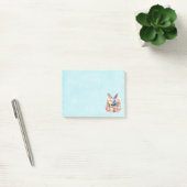 Post-it® Lapin avec une guirlande de roses Mignon (Bureau)