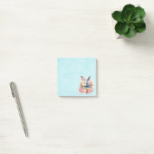 Post-it® Lapin avec une guirlande de roses Mignon (Bureau)