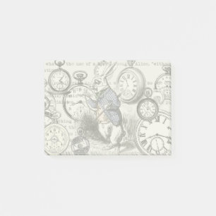 Post-it® Lapin Blanc Alice au Pays des Merveilles Horloges 
