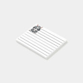Post-it® Lapin Blanc Cool en Capuche et Lunettes de Soleil (Incliné)