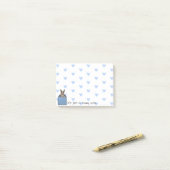 Post-it® lapin bleu dans la boîte (Sur un bureau)