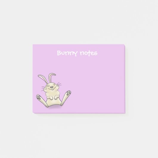 Post-it® Lapin cartoon mignon bébé souriant lapin (Devant)