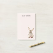 Post-it® Lapin cœur de bunny blush (Sur un bureau)