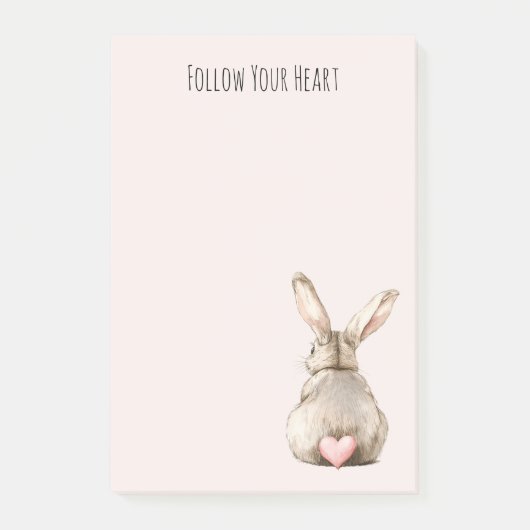 Post-it® Lapin cœur de bunny blush (Devant)