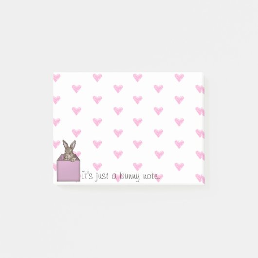 Post-it® lapin-dans-le-box rose (Devant)
