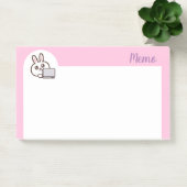 Post-it® Lapin de dessin animé ordinateur rose (Bureau)