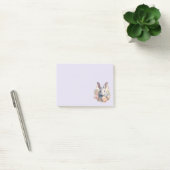 Post-it® Lapin Entouré de Fleurs Pastel Mignon (Bureau)