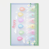 Post-it® Lapin floral de vacances de Pâques Heureux (Devant)