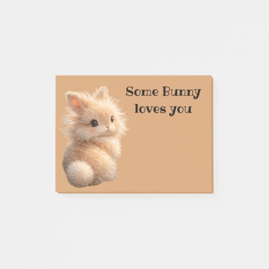 Post-it® Lapin flou : Certains lapins t'aiment (Devant)