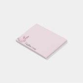 Post-it® lapin gingham - rose (Incliné)