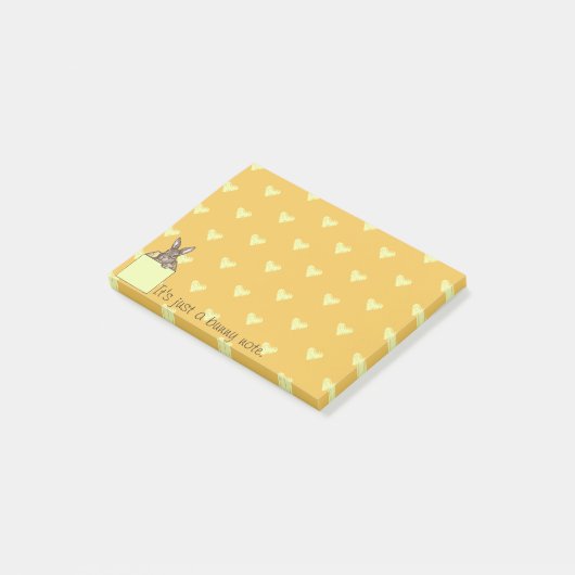 Post-it® lapin jaune dans la boîte (Incliné)