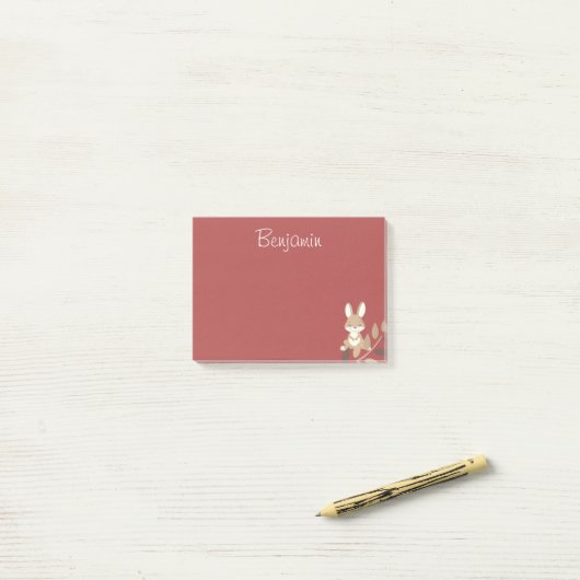 Post-it® Lapin lapin adorable (Sur un bureau)