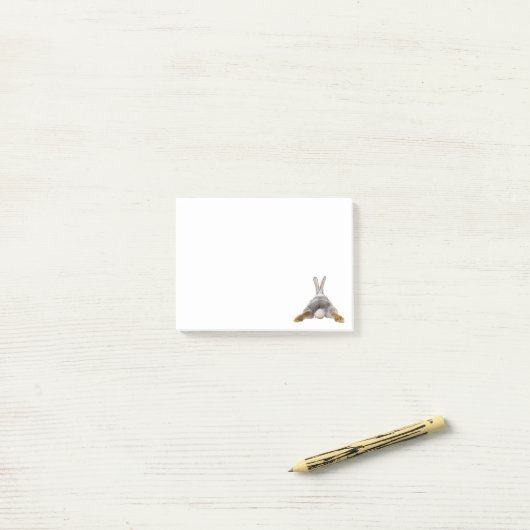 Post-it® Lapin Mignet Butt Tail Rabbit (Sur un bureau)
