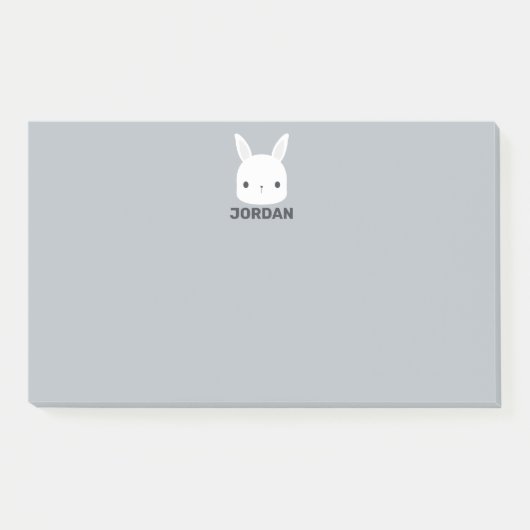 Post-it® Lapin Mignon avec Nom Personnalisé (Devant)