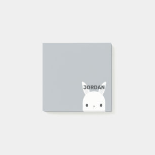 Post-it® Lapin Mignon avec Nom Personnalisé