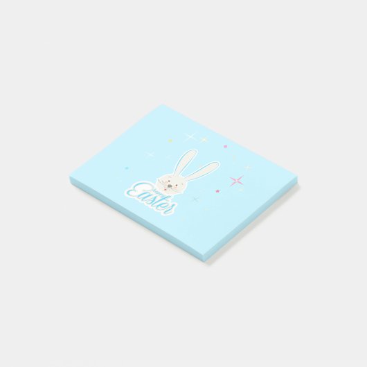 Post-it® Lapin Mignon Joyeuses Pâques Chasse aux Œufs Fête  (Incliné)