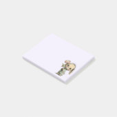 Post-it® Lapin mignon tenant une Tulipe (Incliné)